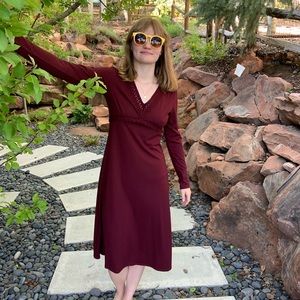 Doen-like wine red dress
